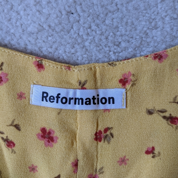 Reformation Puglia Floral-print Crepe Mini Dress Size 6 - Picture 7 of 8